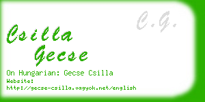 csilla gecse business card